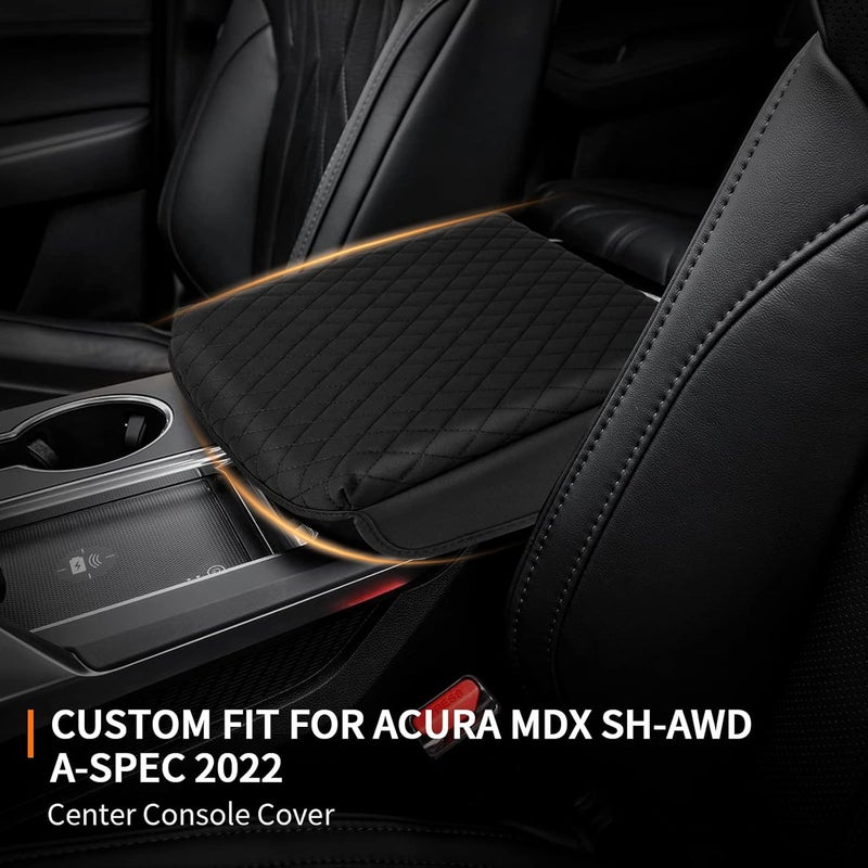 Rilsen Custom Fit for Center Console Cover Acura MDX 2022 2023 2024 2025 2026 Armrest Cover Center Console Pad Interior Accessories Car Armrest Seat Box Cover Protector Black - Image 2